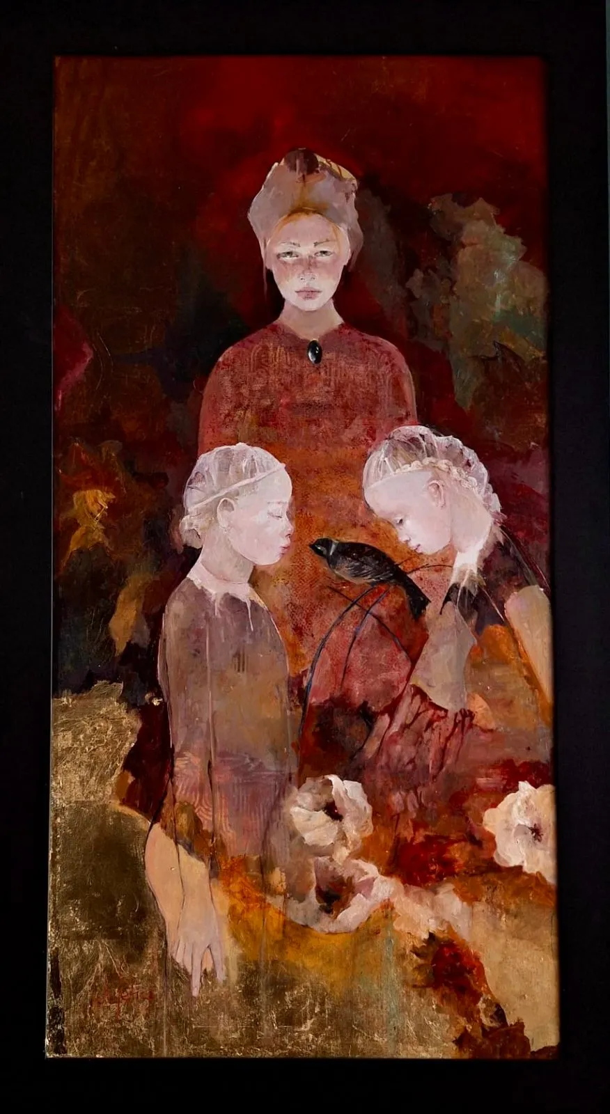 Le chant du merle, huile sur toile de Françoise de Felice, 2026, Galerie Calderone